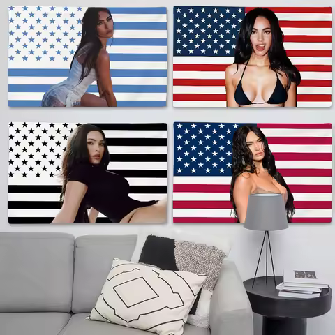 Actor Megan F-fox Flag Suitable For Birthday Parties Living Room Bedroom And Outdoor Camping Decorat