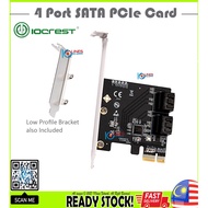 IOCrest 4 port PCIe SATA 6G Controller Card High/Low Profile Bracket ASMedia ASM1064 IO-PCE1064-4I S