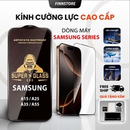 Samsung A15 - A25 - A35 - A55 tempered glass transparent, full screen | Screen protector for Samsung