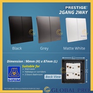 [SIRIM] PRESTIGE SENSE Ultra Slim Wall Switch & Socket 1G 2G 3G 4G 1 Way 2 Way 13A Neon Auto Gate Do