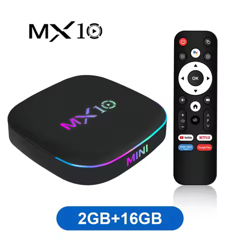 MX10 Z4 ATV Android 13 TV BOX With Voice Assistant TV Apps Dual Wifi Quad Core Cortex A53 Support 8K