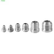 PYXIS Silver Male Aluminium Weld, Round Base External Thread Straight Male Weld Fitting Adapter, Wel