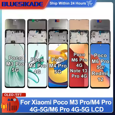 M4 Pro LCD For Xiaomi Poco M3 Pro 5G LCD Touch Panel Screen Digitizer Assembly For Poco M6 Pro 4G 5G