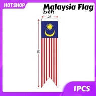 【2x8ft】Malaysia Flag Bendera Malaysia Polyster Jalur Gemilang Flag Malaysia 60x240cm+/-