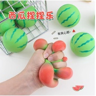 Stress watermelon ball/Stress Relief Squishy Squeeze Ball Finger Exercise Toys Anti-Stress Watermelo