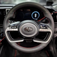 Hand Sewing Steering Wheel for AVANTE Santa Cruz Plug I20 Tucson Hyundai CN7 Car Accessories Braidin