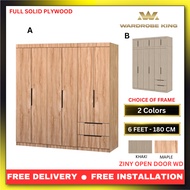 6ft ZINY 6 OPEN DOOR WD - Wardrobe King