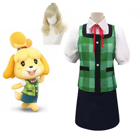 Animal Crossing Isabelle Cosplay Costume Game Animal Crossing New Horizons Costume Women Uniform Out