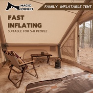 Air Pump Family Multi Person Hut Tent Air Inflatable Polyester Tent Outdoor Camping Large Area