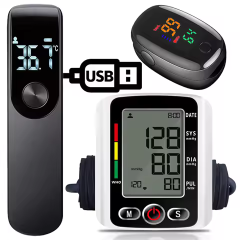 Portable Tonometer Digital LCD arm tensiometers Blood Pressure Monitor Heart rate Meter Large Cuff S