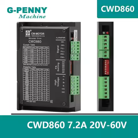 g-penny CNC Motor Driver NEMA23 NEMA34 2-phase micro -step stepper motor driver 0-7.2A 24-90VDC CWD8