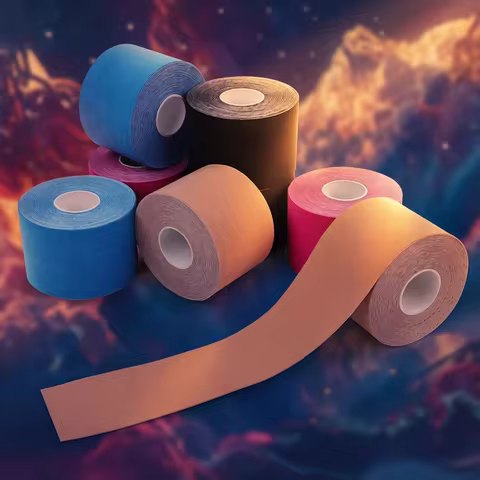 Kinesiology Tape Elastic Sports Tape Muscle Support, Breathable Waterproof Athletic Tape for Knee/Sh