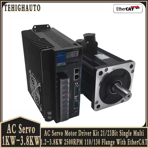 AC 220V Servo Motor Driver Kit 1KW-3.8KW 17/21/23Bit Single Multi Absolute Encoder 2500RPM 4~15Nm 11