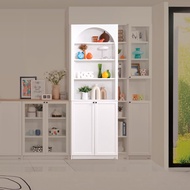 SB FURNITURE SB FURNITURE ตู้โชว์ ขนาด 80 ซม. รุ่น Trixx (หน้าบานไม้) สีขาว (80x30x230 ซม.)