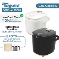 [BACK IN STOCK] TOYOMI 0.8L SmartDiet Micro-Com. Low Carb Rice Cooker RC 2080LC