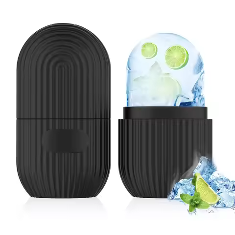 Cryo Ice Facial Roller - Cooling Silicone Massager for Puffiness & Wrinkles | Fragrance-Free, Batter