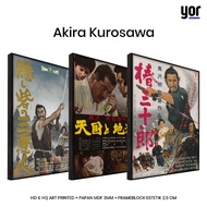 Akira Kurosawa Frameblock Poster - Vintage Japanese Film Poster