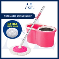 ATAS Automatic Spin Mop Spin Mop Mop Lantai Microfiber 360 Degree Rotating Spin Mop With Bucket Magic Floor Cleaning