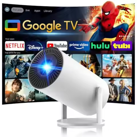 Smart Projector with WiFi and Bluetooth 10 000+ Apps 4K UHD Home Theater Portable Mini Movie Project