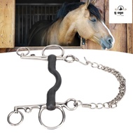 GOGOU Horse Mouth Snaffle, Silver Stainless Steel Horse Mouth Bit, Durable Even Pressure Easy Instal