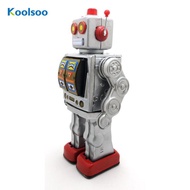 Koolsoo Tinplate Toy Robot Collectible Tinplate Robot Shelf Display for Collectors