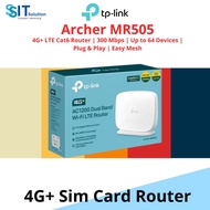 TP-Link Archer MR505 Sim Card Gigabit Router 4G+ LTE Cat6 Router | 300 Mbps | Up to 64 Devices | Plu