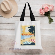 Bahamas Vintage Travel Canvas Polyester Tote Bag