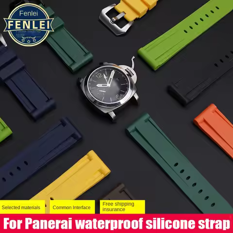 For Panerai Lumino PAM01312 PAM441 359 111 Bracelet Fat Sea Waterproof Men's Silicone Watch Band 22 