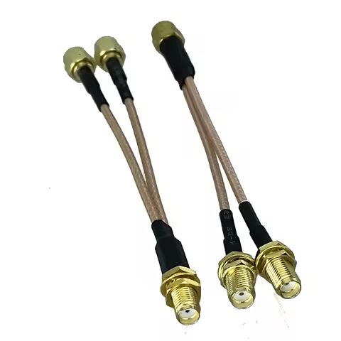 RG316 SMA to 2x SMA Male Plug & Female Jack Y Splitter RF Coaxial Converter Connector Pigtail Jumper
