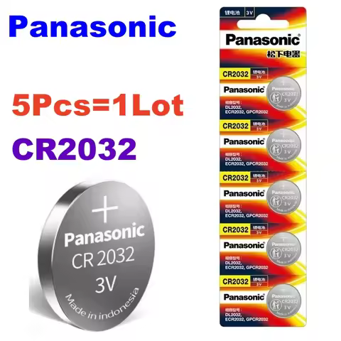 5pcs For Panasoni CR2032 Battery Button Cell Car Remote Control Battery CR2032 Lithium Battery for W