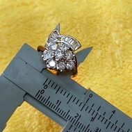 Cincin Berlian Asli Cantik Terpakai Emas 750