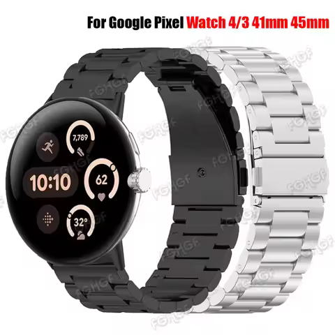 Stainless Steel Strap For Google Pixel Watch 4 3 41 45mm Replace Bracelet For Google Pixel Watch 2 B