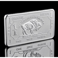 1 oz One Troy Ounce USA American Buffalo German Silver Bar 1oz - Design 2