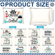Kajaia 12 Pcs Cruise Survival Kit Cosmetic Bags Cruise Gifts Cruise Makeup Bags Cruise Ship Essentia