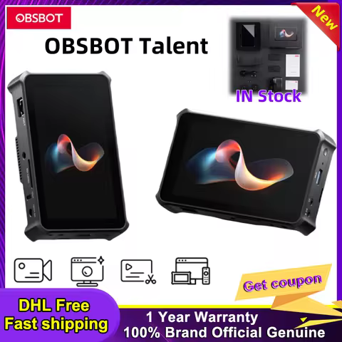 OBSBOT Talent Video Switcher Monitor Encorder Recorder Video Mixer with 7 Video Inputs, Live Streami