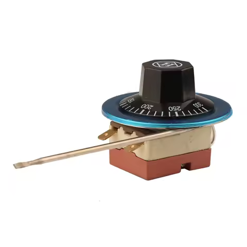50-300 Degrees Celsius 2-pin Tempering Switch Capillary Dial Thermostat - Adjustable Temperature Con