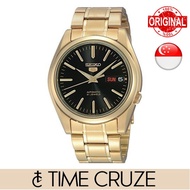 [Time Cruze] Seiko 5 SNKL50K1 Automatic Gold Tone Stainless Steel Black Dial Men Watch SNKL50K SNKL50