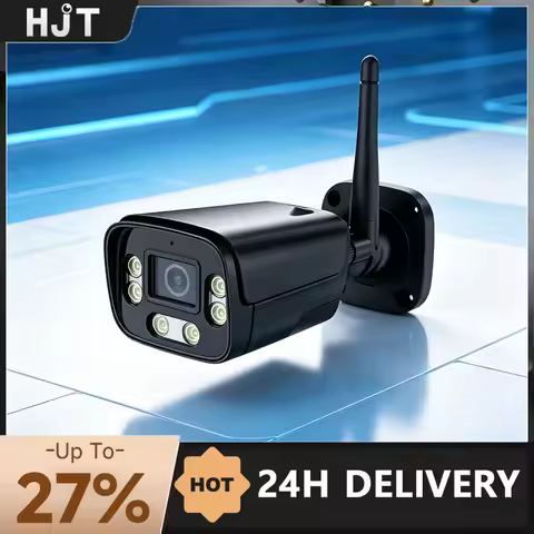 HJT 4K WiFi 5MP Outdoor Security камера 8MP 2.4G IP66 Waterproof Motion Detection 3.6mm Two-Way Audi