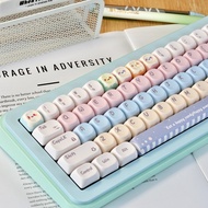 Candy Keycaps English Thai MOA Profile Cute Colored DYE-SUB PBT Material 120 Keys for All MX 60/66/7