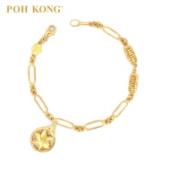 POH KONG 916/22K Gold Happy Love Lily Bracelet