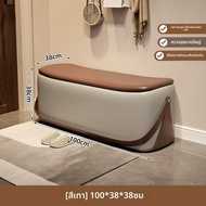 Stool รั้งรองเท้าแบบพับได้พร้อมเก็บของ โซฟาขนาดยาวสำหรับห้องนอน ดีไซน์เรียบง่ายและหรูหรา บ้านพักผ่อน