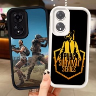 Z-28 PUBG Game White Black Case Casing for OPPO A17 A78 A17K A98 5G Case