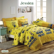 Jessica Cotton mix MN019 ชุดเครื่องนอน ผ้าปูที่นอน ผ้าห่มนวม เจสสิก้า พิมพ์ลาย การ์ตูนลิขสิทธิ์แท้มินเนี่ยน Minions