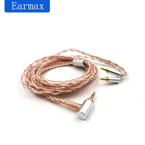 8 Core Silver Plated 2.5 3.5 4.4mm Balanced Cable To MMCX Connector Hifi Upgrade Cable For Sennheise