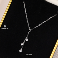 Dây chuyền bạc nữ Eleanor Accessories vòng cổ dáng thả đính đá bạc 925 phụ kiện trang sức 9208