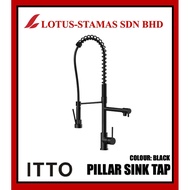 ITTO HIGH QUALITY PILLAR MOUNTED SINK MIXER TAP - BLACK