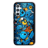 Case Casing Softcase Custom Samsung Galaxy A56 A36 A16 A55 A54 A35 A34 A25 A24 A73 A72 Doodle Blue F