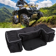 ATV Storage Box With Seat Cushion 50L ATV Rear Seat Storage Bag 4 Wheeler Gear Bag For Most ATVs Wit