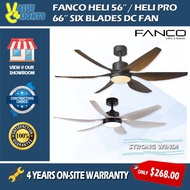 Fanco Heli 56 Inch / Heli Pro 66 Inch 6 Blades DC Ceiling Fan