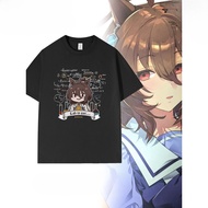 HOTUma Musume Agnes Tachyon Anime T-Shirt Summer Fashion Cartoon Science Style Popular Immediate Shi